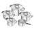 ZWILLING PURE Edelstahl-Kochgeschirr-Set, 5-teilig, edelstahlfarben