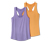2 Sport-Tops, flieder und orange - flieder und orange