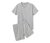 Shorty-Pyjama, grau - grau