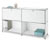 Sideboard Metall »CN3« mit versetzbaren Klappenfächern, weiß - Matt weiß
