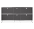 Sideboard Metall »CN3« groß mit 6 Klappenfächern, grau - Matt grau