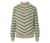 Gestreifter Strickpullover mit Stehkragen, creme