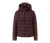 Steppjacke mit Kapuze, dunkelbraun