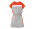 Jerseykleid, grau-meliert-orange