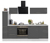 Respekta Premium-Küchenleerblock, ca. 250 cm, grau