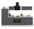 Respekta Premium-Küchenleerblock, ca. 280 cm, grau