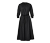 Popeline-Kleid, schwarz - Schwarz