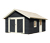 Karibu Premium-Blockhausgarage mit Satteldach, 40 mm, (Geert)
