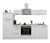 Respekta Premium-Küchenleerblock, ca. 270 cm, weiß