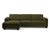Ecksofa, links, moosgrün - moosgrün
