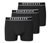 3 SCHIESSER Shorts mit Bio-Baumwolle, schwarz - schwarz