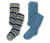 blau und mehrfarbig