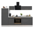 Respekta Premium-Küchenleerblock, ca. 270 cm, grau