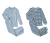 2 Kinder-Pyjamas, blau - blau