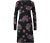 Schwarz mit floralem Alloverprint<br>Spitze schwarz<br>Wäscheschleife roséfarben