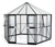 Vitavia Gewächshaus Pavillion 9 m² inkl. Fundamentrahmen, schwarz - Schwarz