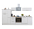 Respekta Premium-Küchenleerblock, ca. 310 cm, weiß
