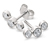 Ohrstecker, 925 Silber rhodiniert, mit Zirkonia
