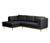 Ecksofa »Larsen«, anthrazit, links