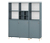 5-teiliges Büromöbel-Set »Serie 500«, fjordblau