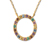 Gold-Kette mit farbigen Zirkonia