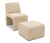 DOMO collection Sessel mit Hocker »Bergen«, beige