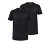 2 T-Shirts, schwarz - Schwarz