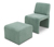 DOMO collection Sessel mit Hocker »Bergen«, mint