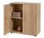 Regalmodul »Flemming«, ca. 75 x 75 cm, mit Türen, Eichendekor