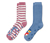 2 Paar Antirutsch-Socken, 1x mit Hasen-Motiv, 1x mit Igel-Motiv