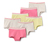 3x weiß, 2x pink, 2x hellgrün