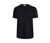 T-Shirt mit gerafften Ärmeln, schwarz