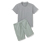 Shorty-Pyjama mit gewebter Hose