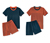 rot-blau gestreift