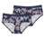 2 Pantys, blau mit Blumen - Blau mit Blumen