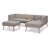 Premium-Lounge-Set mit Sitzhocker und Tablett