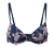 Blau mit Blumen