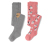 2 Kinder-Thermostrumpfhosen, rosa und grau