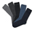 1x schwarz, 1x anthrazit meliert, 1x dunkelblau, 1x grau meliert, 1x blau meliert