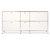Sideboard Metall »CN3« groß mit 6 Klappenfächern, weiß - Matt weiß