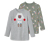 1x grau meliert mit Astronauten-Applikation, 1x khaki mit Outerspace-Alloverprint