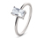 Ring, 925 Silber rhodiniert, mit Zirkonia