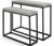 2er-Set Konsolentische mit Beton-Tischplatte
