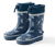 Gummistiefel, blau Outerspace - Mittelblau mit Weltraum-Alloverprint