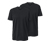 2 T-Shirts mit V-Ausschnitt, schwarz