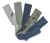 1x mittelblau mit Sternen-Allovereinstrick, 1x grau meliert mit Raketen-Einstrick, 1x khaki mit Outerspace-Allovereinstrick, 1x mittelblau, 1x khak