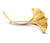 Brosche »Ginkgoblatt«, 23 Karat vergoldet