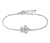 Armband, rhodiniert, mit Blüte aus Glaskristallen