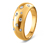 Ring, 23 Karat vergoldet, mit Glaskristallen
