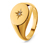 Ring, 925 Silber, 23 Karat vergoldet, mit Diamant